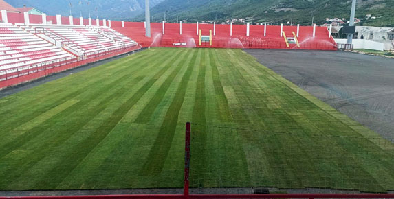 Stadium pitch reconstruction